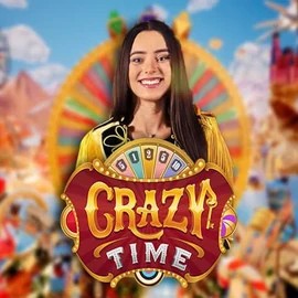 Crazy Time slot logo by Evolution at Betista Casino