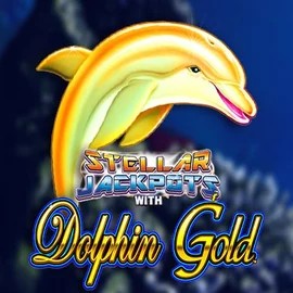 Dolphin Gold with Stellar Jackpots slot visual from Lightning Box Game available on betistaa.ch